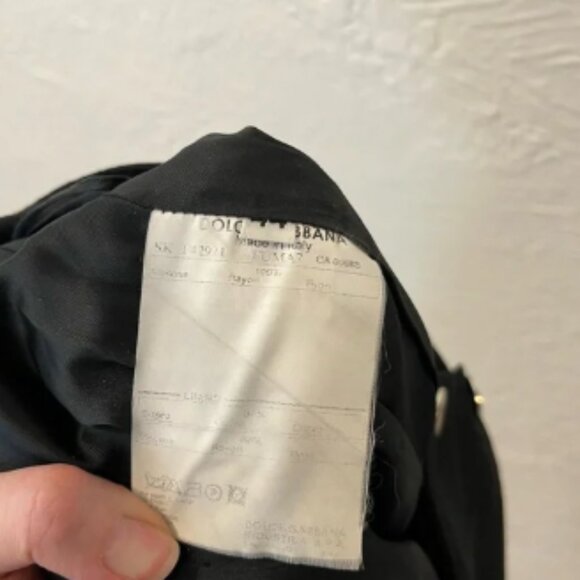 Vintage Dolce & Gabbana Skirt Button Down Gray Black 44 Medium M - Picture 5 of 7